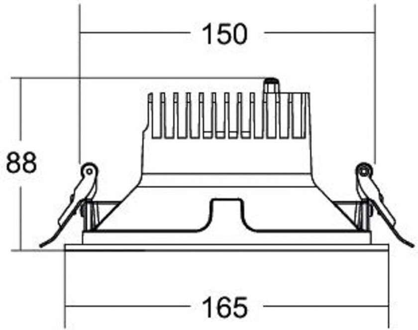 Apollo Midi, fasettert, rund, 3 000 K, svart