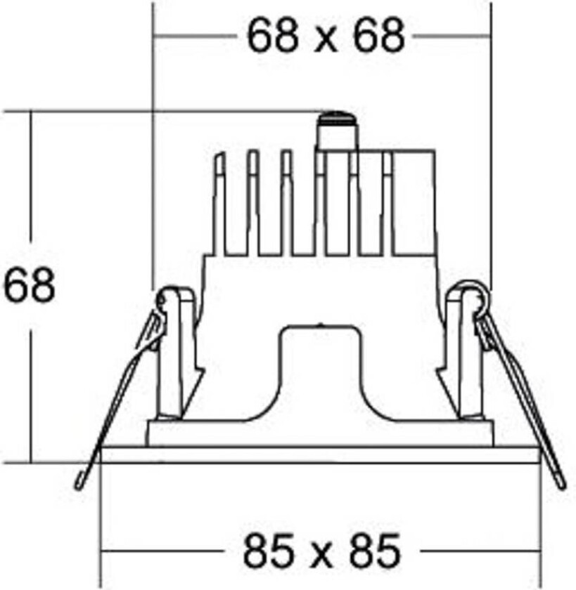 Apollo Micro, fasettert, kantet, 4000 K, sølv
