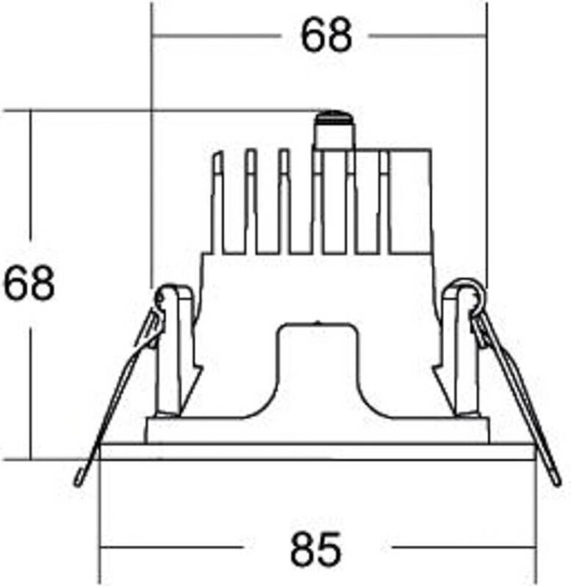 Apollo Micro, fasettert, rund, 3 500 K, sølv