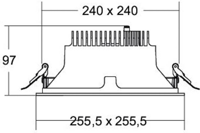 Apollo Mega fasettert, kantet, DALI, 3000K, hvit