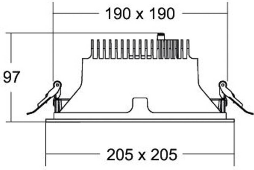 Apollo Maxi fasettert, kantet, DALI 3 500K svart