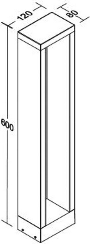 LED gangbanelampe Addia, grafitt, IP54, høyde 60 cm