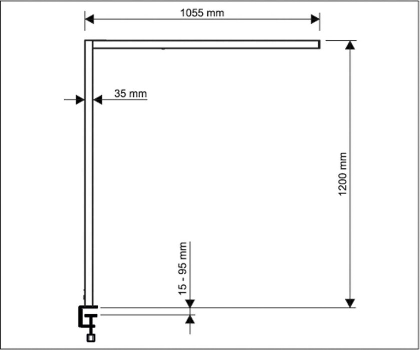 LED-bordlampe MAULsirius, hvit, klemmesokkel