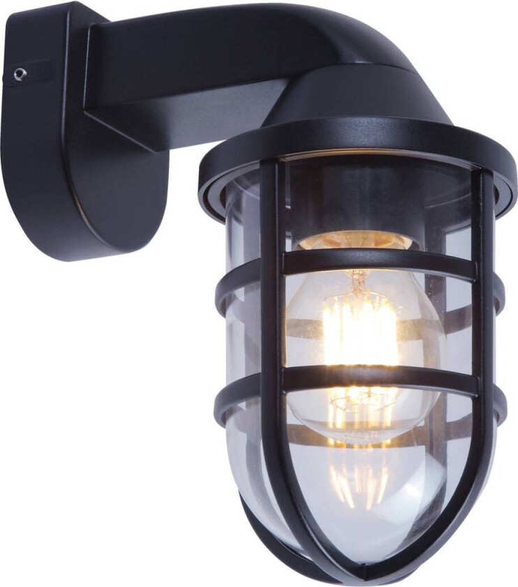 Cap utendørs vegglampe, svart, høyde 21,5 cm