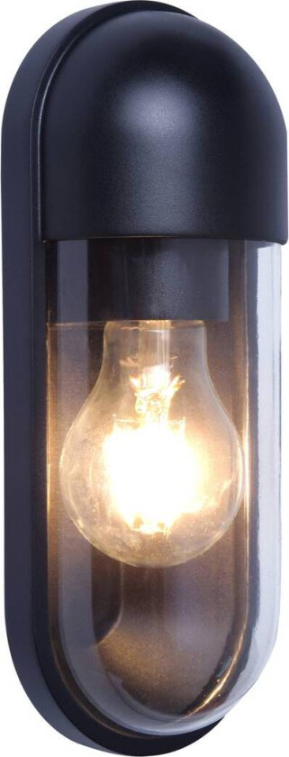 Cap utendørs vegglampe, svart, høyde 24 cm