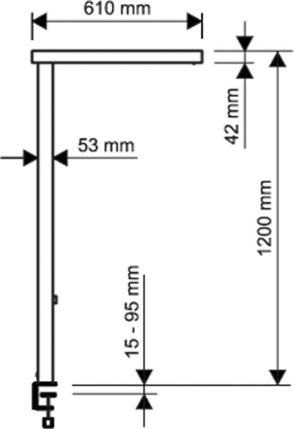MAULjuvis LED-bordlampe, svart, med klemmesokkel