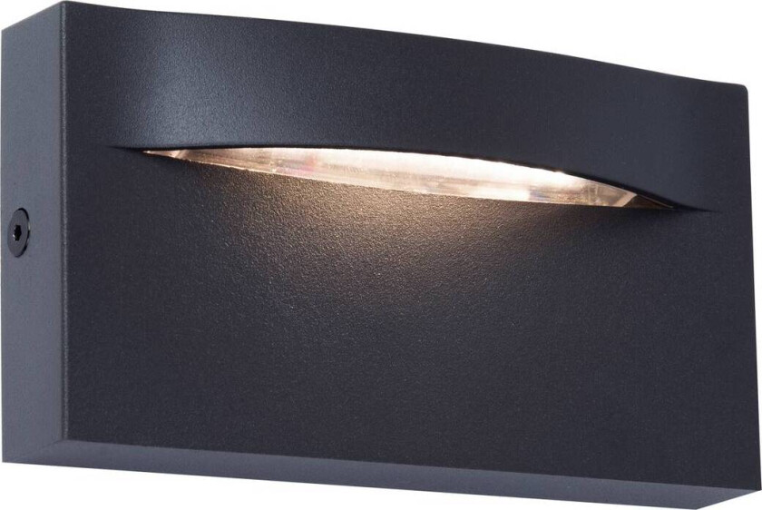 LED utendørs vegglampe Vita, mørkegrå, 13,7 x 7,5 cm