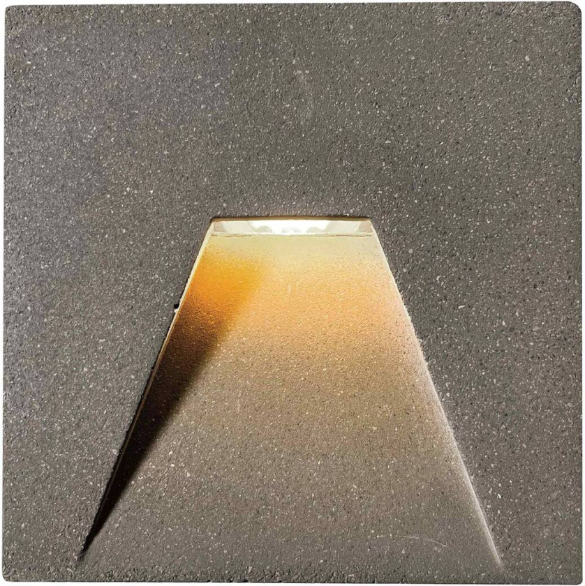 LED-innfelt LED-vegglampe Space, grå, 10x10 cm