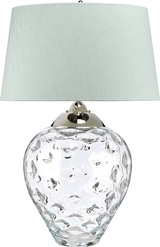 Bordlampe Samara, Ø 51 cm, klar, stoff, glass, 2 lamper