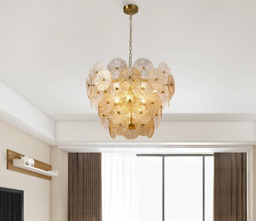 Wagon Wheel pendellampe, 9 lys