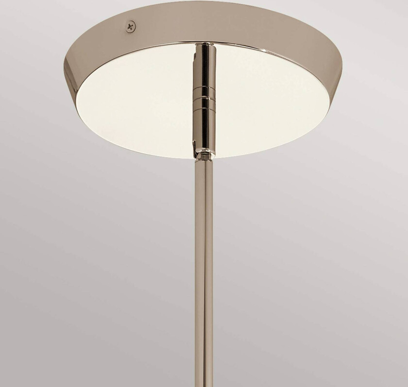 Kayva LED-pendel, IP44, 4-lys, polert nikkel