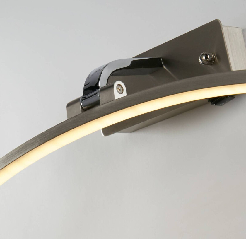 Santorini LED-vegglampe, bredde 40 cm, krom, vippbar