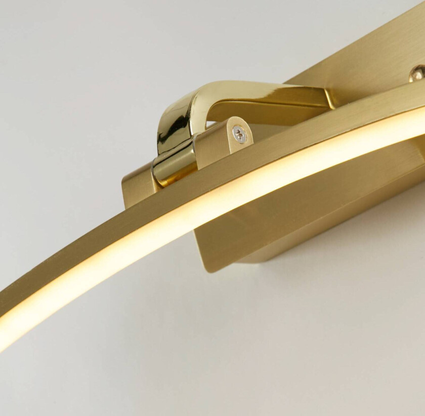 Santorini LED-vegglampe, bredde 40 cm, messing, vippbar