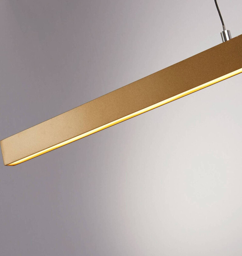 Layla LED-pendellampe, lineær, gull, høydejusterbar, CCT