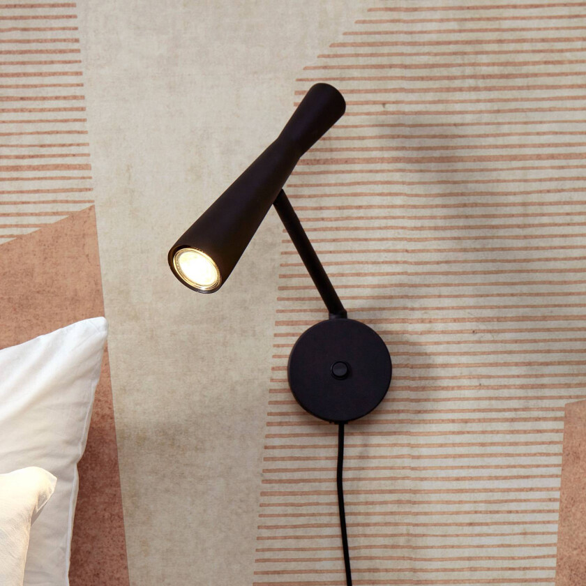 Det handler om RoMi vegglampe Bordeaux, svart