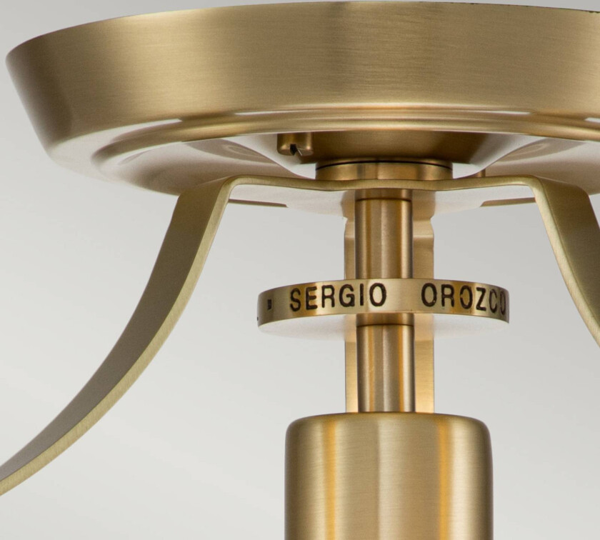 Penn Station taklampe, børstet messing