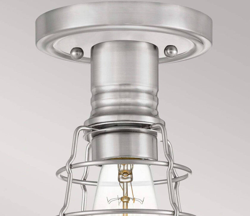 Mixon taklampe med metallbur, børstet nikkel