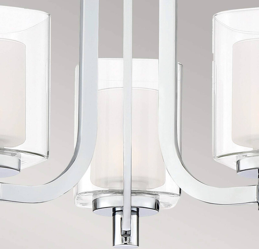 Kolt IP44-taklampe med doble glassskjermer