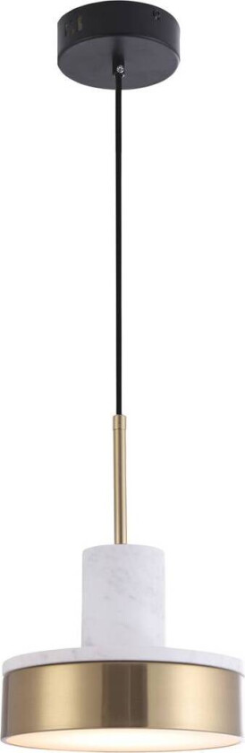 Lithos LED-pendellampe, gull/hvit