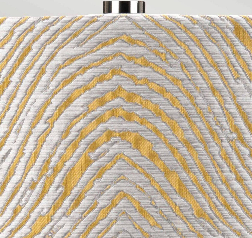 Milo bordlampe, nikkel-hvit/gul