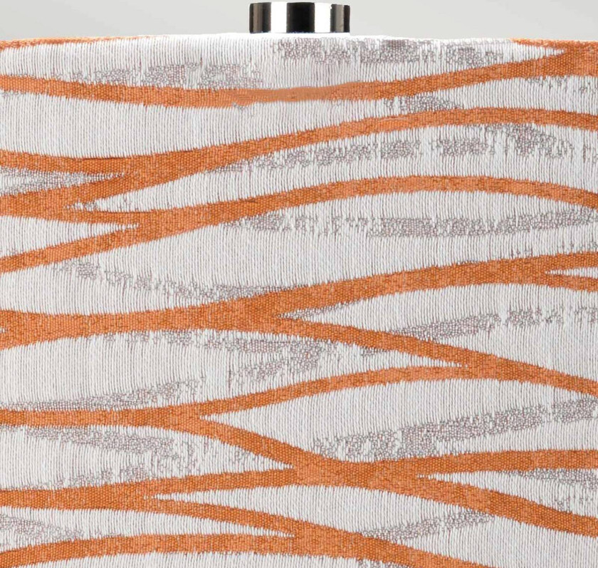 Milo bordlampe, nikkel-hvit/oransje