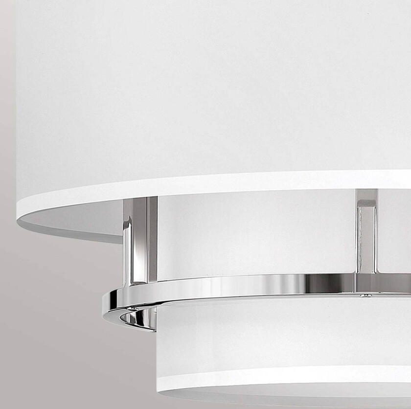 Pendellampe Graham Duo Mount 3-lys Ø 40,6 cm, polert nikkel