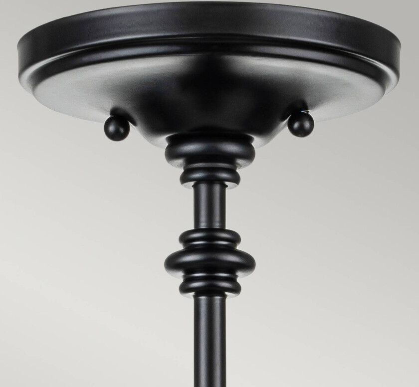 Pickering Lane pendellampe, tre lamper, svart