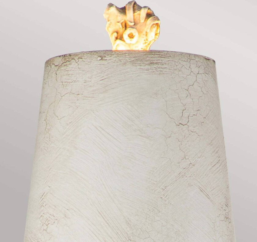 Swirl bordlampe i antikkhvit