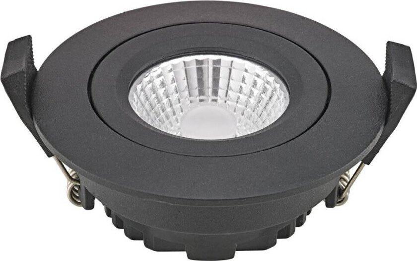 LED innfelt takspot Diled, Ø 8,5 cm, 6 W, 3000 K, svart