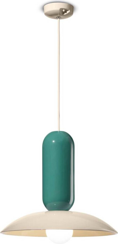 Pau pendellampe, krem/turkis