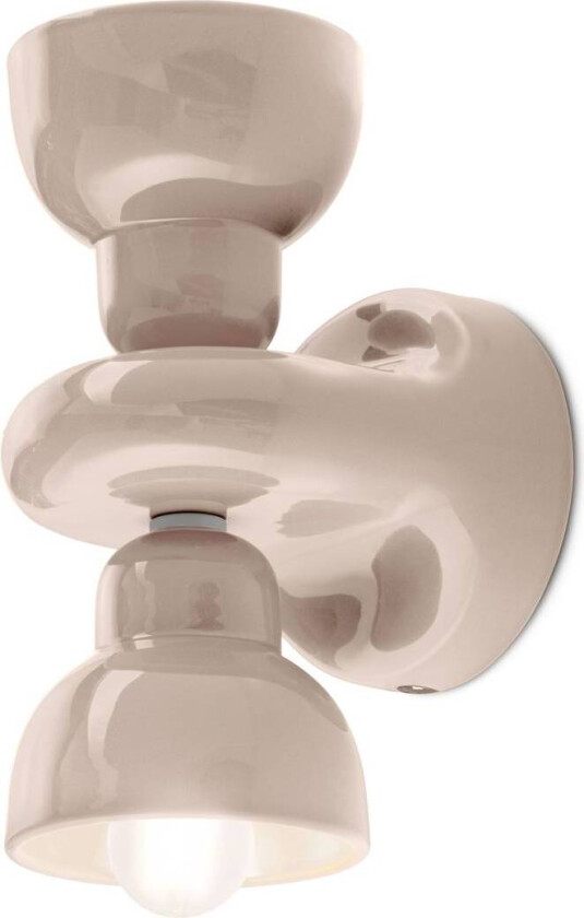 Berimbau vegglampe, sandgrå, 2 lamper