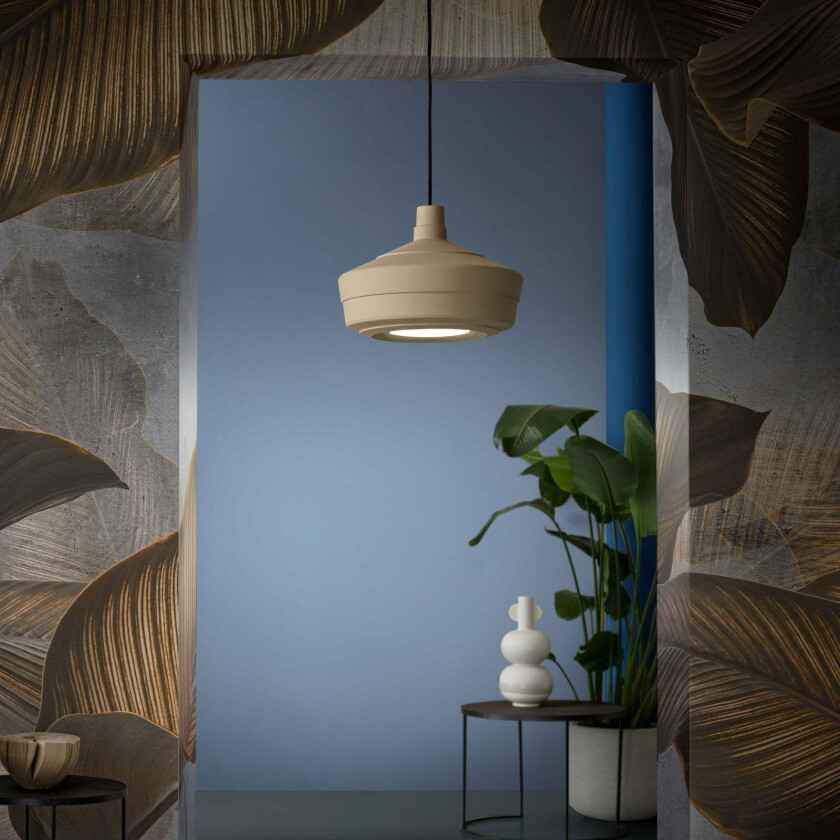 Churuata pendellampe, keramikk, brun