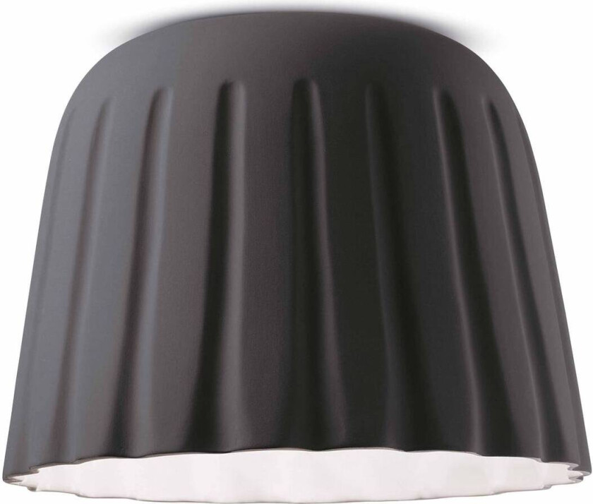 Taklampe Madame Gres keramikk 29 cm antracit