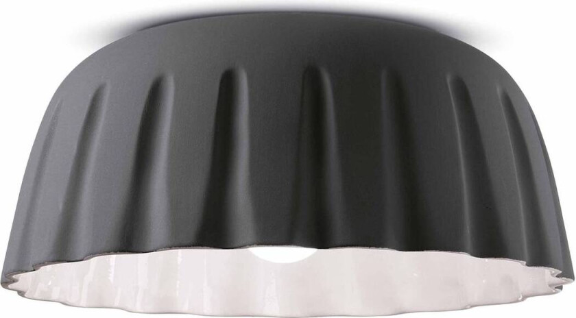 Taklampe Madame Gres keramikk 17 cm antracitt