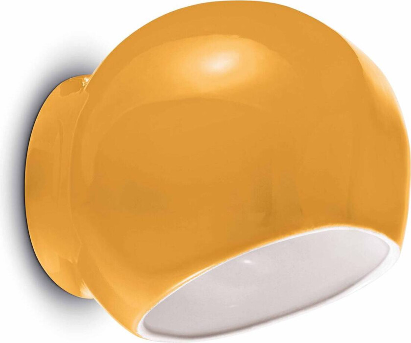 Ayrton keramisk vegglampe, gul