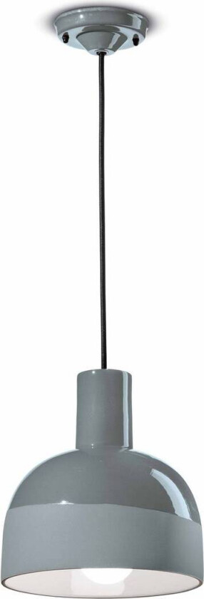 Caxixi pendellampe i keramikk, grå