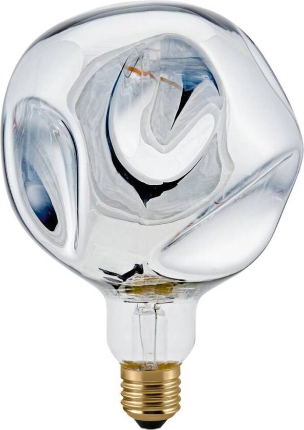LED-pære Giant Ball E27 4W 918 dim sølv-metall.
