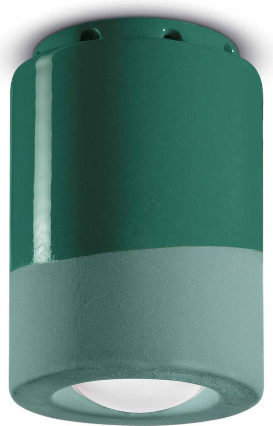 PI taklampe, sylindrisk, 8,5 cm, grønn