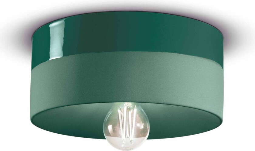 Taklampe PI keramisk blank/matt Ø 25 cm grønn