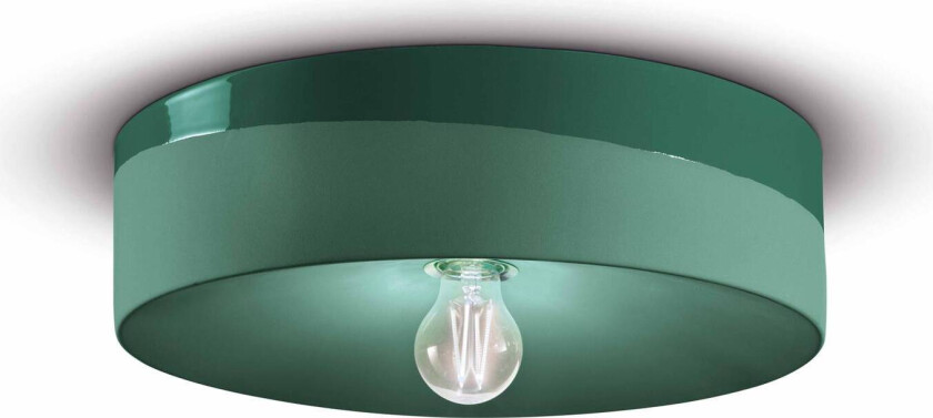 Taklampe PI keramikk blank/matt Ø 40cm grønn