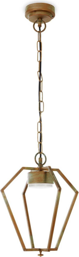 Utendørs LED-hengelampe Gemstone 3452 messing/opal