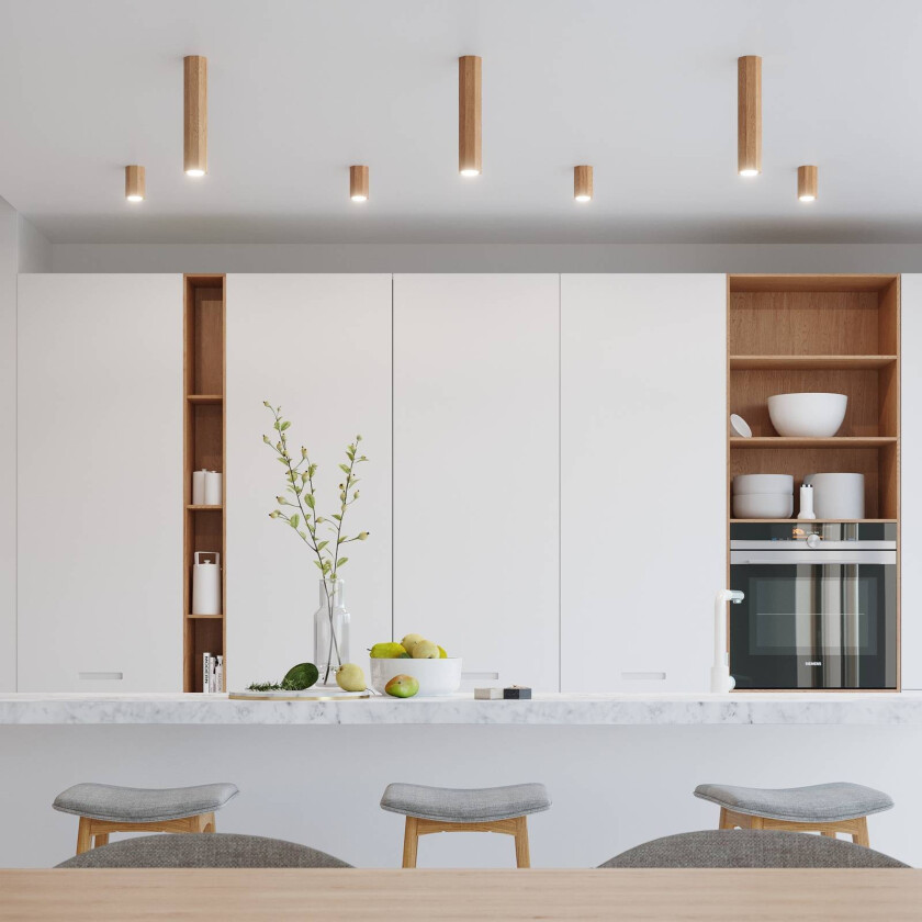 Peach Puff taklampe oktagon høyde 30 cm