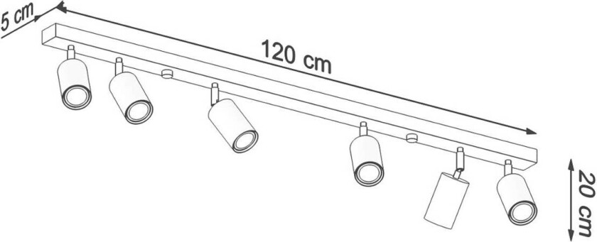 Peach Puff downlight tre sylinder 6 lysk