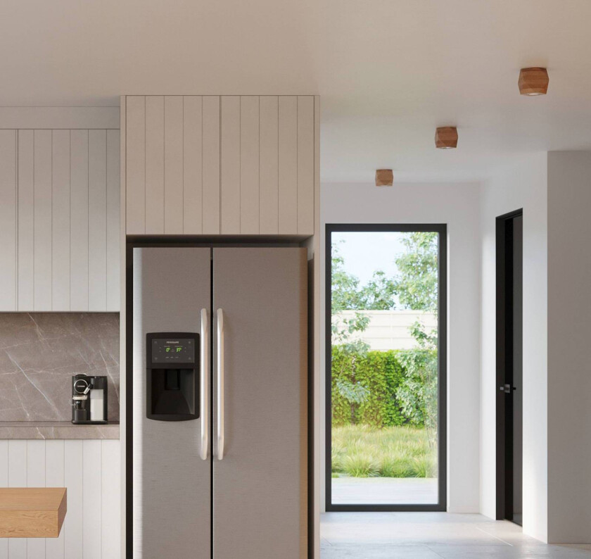 Peach Puff taklampe polyeder tre 1 lysk