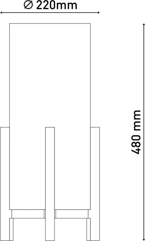 Madita LED-bordlampe, høyde 48 cm, natur/linne