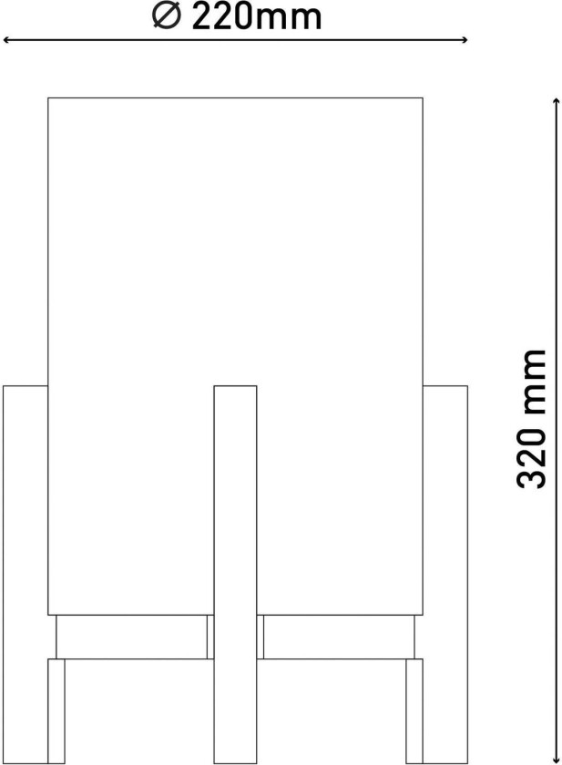 Madita LED-bordlampe, høyde 32 cm, natur/linne