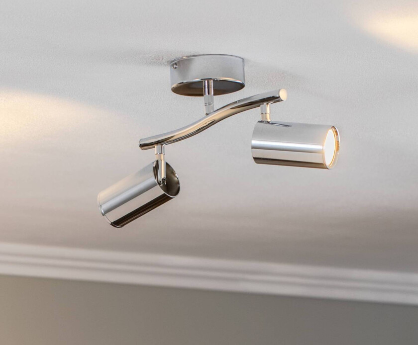 Downlight Spotte, krom, 2 lyskilder