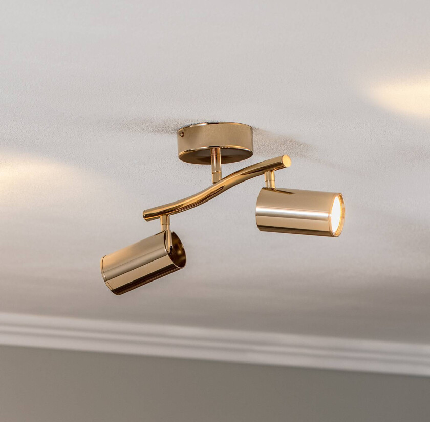 Downlight Spotte, gull, 2 lyskilder