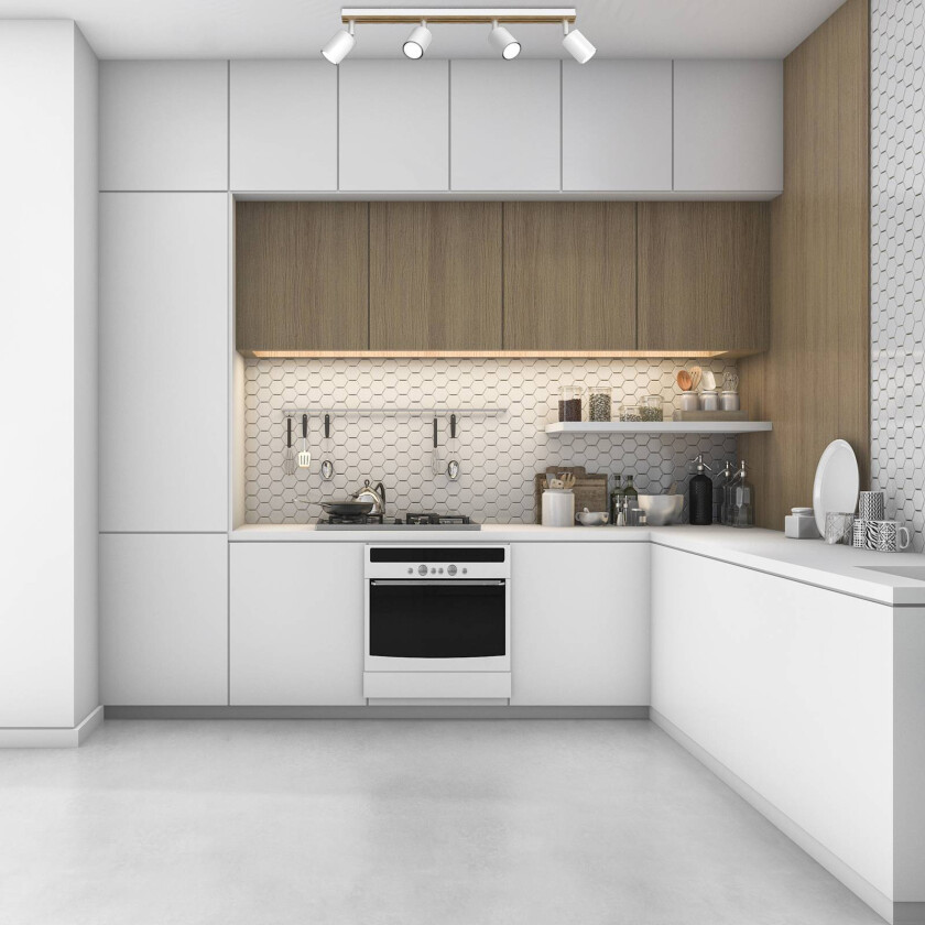 Tino downlight 4 lyskilder hvit/tre