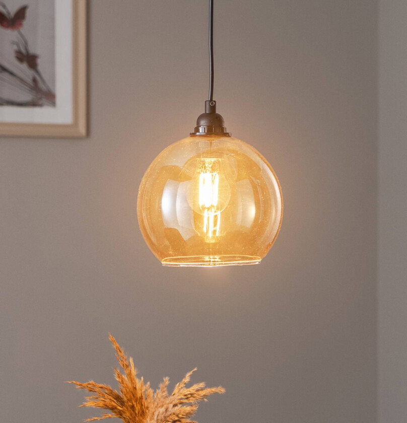 Hengelampe Gold 020 1 lyskilde glass Ø20cm